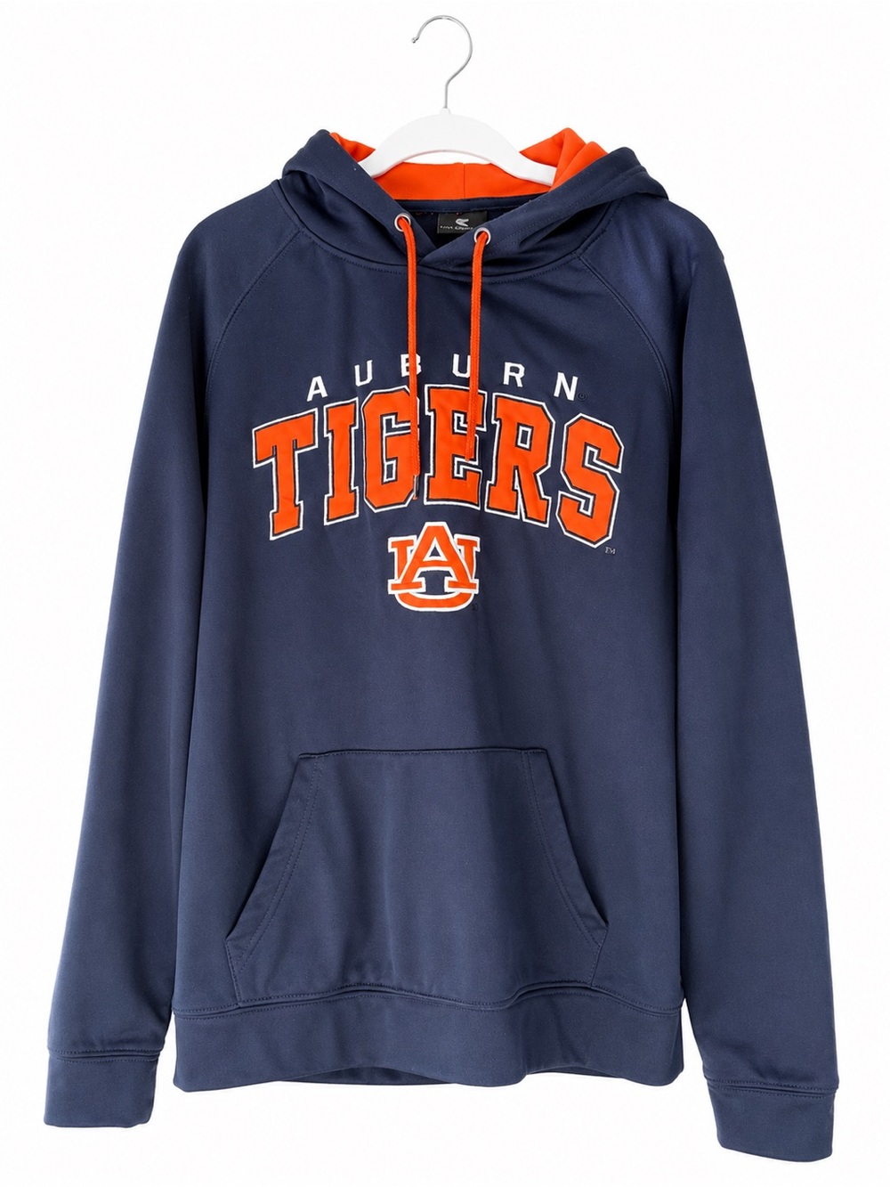 Colosseum Navy and Orange Auburn Tigers Crewneck Hoodie